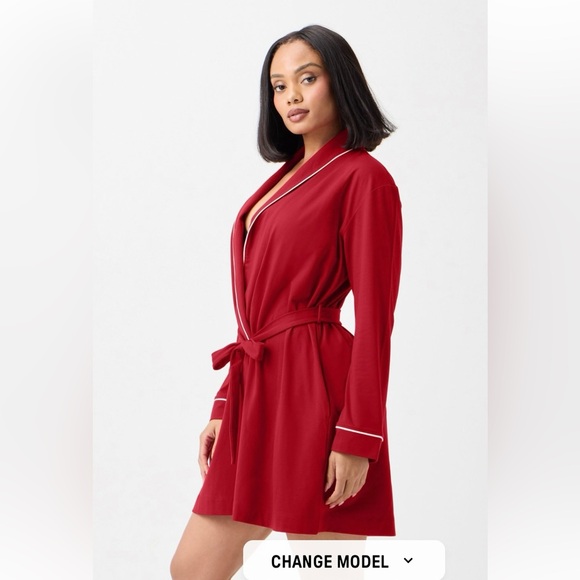 Elegant Red Women's Robe - Picture 2 of 5